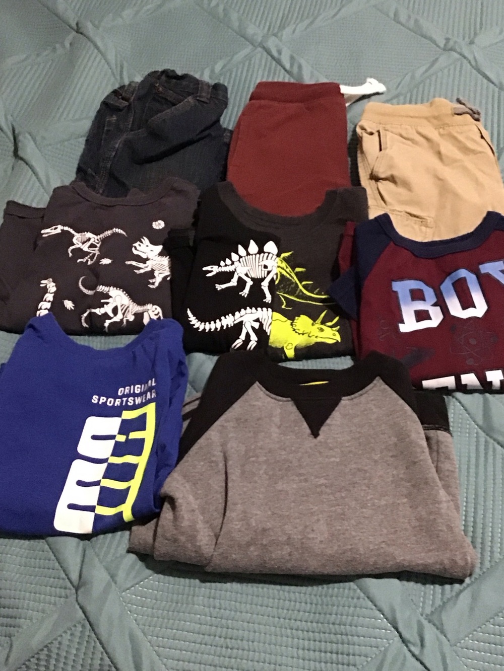 Kids Long Sleeve Raglan Shirts and Pants Bundle